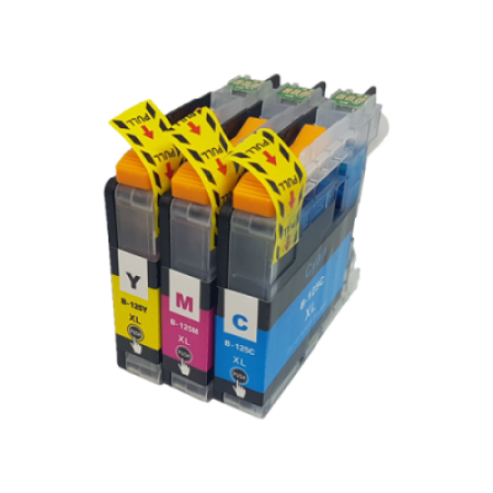 Compatible Brother LC125XL Ink Cartridge Colour Triple Pack C/M/Y