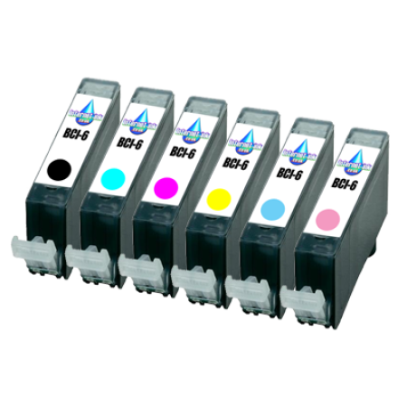 Compatible Canon BCI-6 Photo Ink Pack - 6 Inks (no red or green)