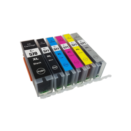 Compatible Canon PGI-570XL CLI-571XL Ink Cartridge Multipack - 6 Inks