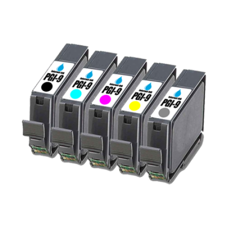 Compatible Canon PGI-9 Ink Primary Pack (with Grey) - 5 Inks