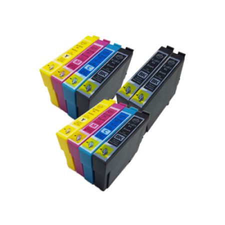 Compatible Epson 18XL Ink Cartridge 10 Pack - Extra Blacks