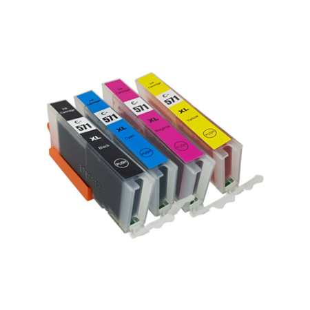 Compatible Canon CLI-571XL Ink Cartridge Multipack - 4 Inks PBK/C/M/Y