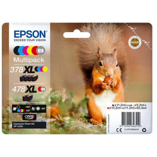 Epson 478 XL Squirrel Series Ink Cartridges