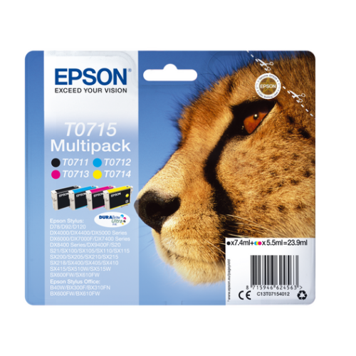 Epson T0711 - T0715 Cheetah Ink Cartridges