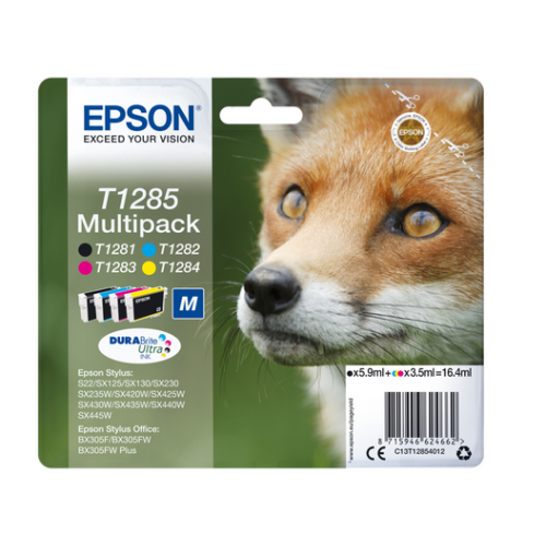 Epson T1281 - T1285 Fox Ink Cartridges