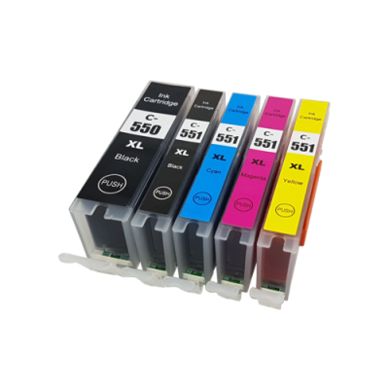 Compatible PGI-550XL CLI-551XL Ink Multipack Grey) - 5 Inks Internet Ink