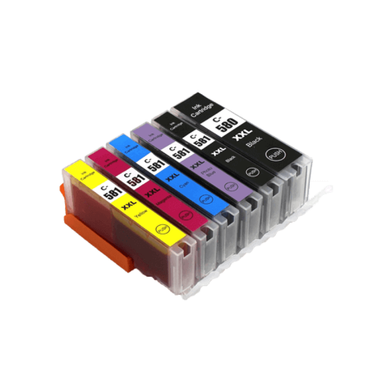 Canon CLI-581XXL Extra High Capacity 6 Colour Ink Cartridge Multipack