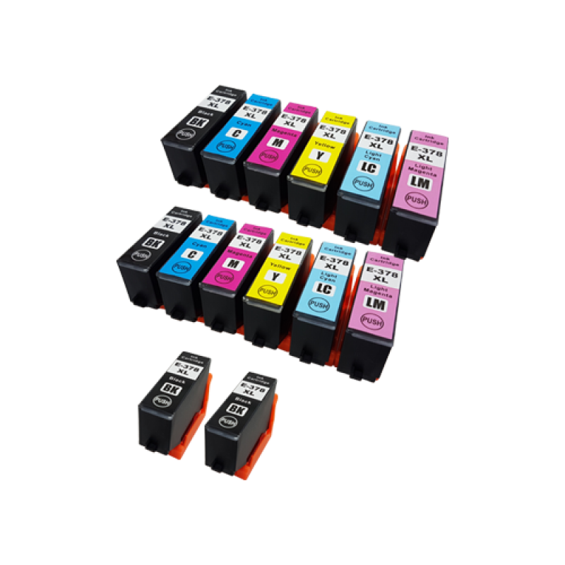 Compatible Epson 378XL Ink Cartridge 14 Pack - Extra Blacks Compatible Epson 378XL Ink Cartridge 14 Pack - Extra Blacks
