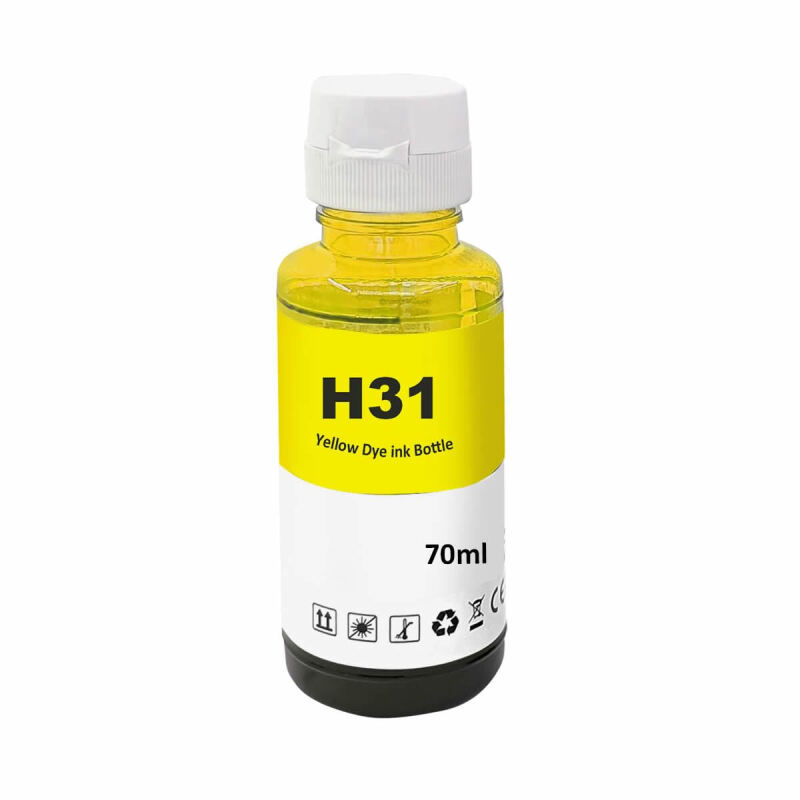 Compatible HP 31 Yellow Ink Bottle Compatible HP 31 Yellow Ink Bottle