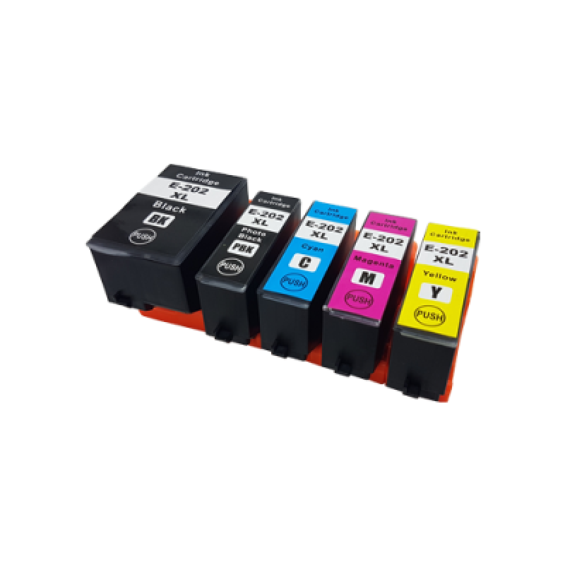 Compatible Epson 202XL Ink Cartridge Multipack - 5 Inks Compatible Epson 202XL Ink Cartridge Multipack - 5 Inks