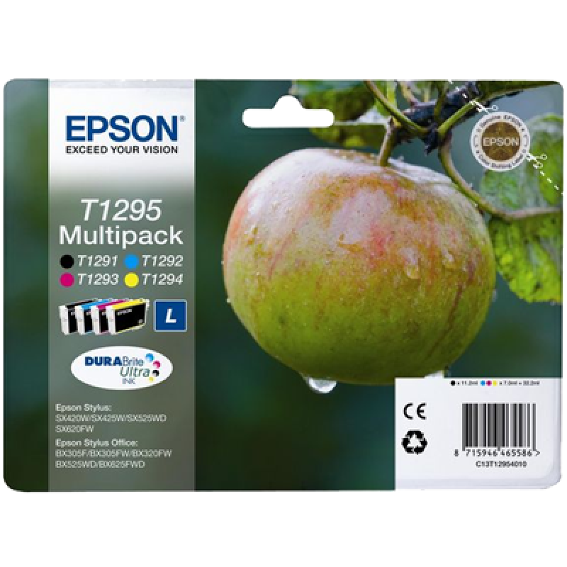 Epson T1295 Original Ink Cartridge Multipack BK/C/M/Y Epson T1295 Original Ink Cartridge Multipack BK/C/M/Y