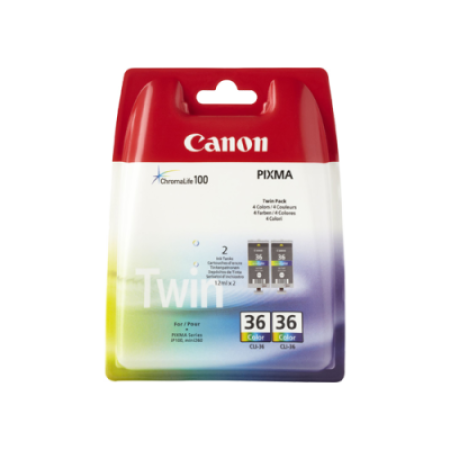 Canon CLI-36 Colour Ink Cartridge Twin Pack - 2 Inks
