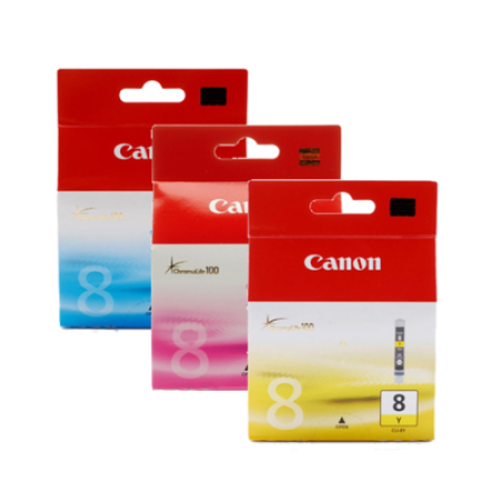 Canon CLI-8 Cyan Magenta Yellow Ink Cartridge Triple Multipack - 3 Inks