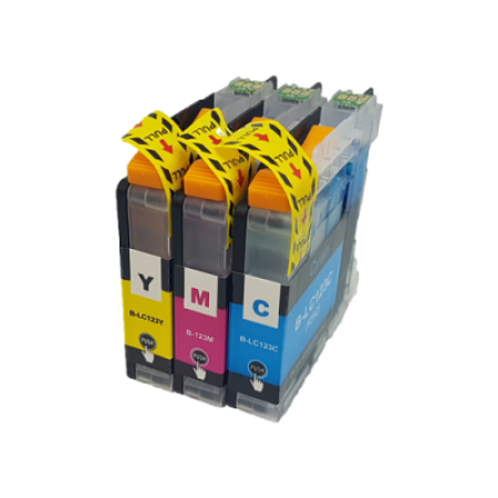 Compatible Brother LC123 Ink Cartridge Colour Triple Pack C/M/Y