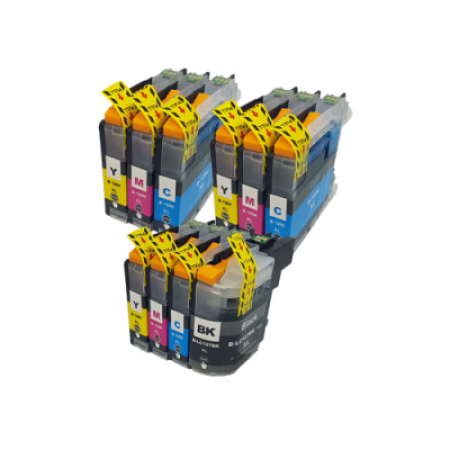Compatible Brother LC127XL/LC125XL Ink Cartridge Colour Mixed Multipack - 10 Inks