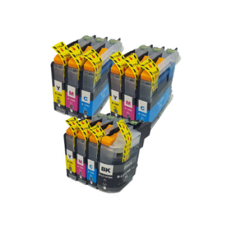 Compatible Brother LC127XL/LC125XL Ink Cartridge Colour Mixed Multipack - 10 Inks