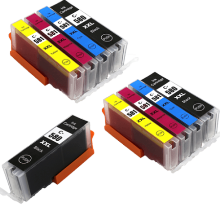 Canon Ink Cartridges - Multipack Set of 5 XXL Ink 580 581 for Pixma TS705  TS705a