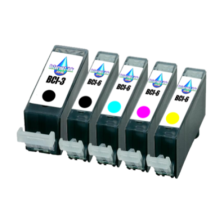 Compatible Canon BCI-6 4 Ink Pack With BCI-3 Black - 5 Inks Compatible Canon BCI-6 4 Ink Pack With BCI-3 Black - 5 Inks
