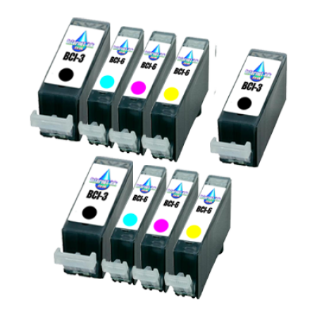 Compatible Canon BCI-6 Colour Pack with BCI-3 Black Ink TWIN PACK with Free Black - 9 Inks Compatible Canon BCI-6 Colour Pack with BCI-3 Black Ink TWIN PACK with Free Black - 9 Inks