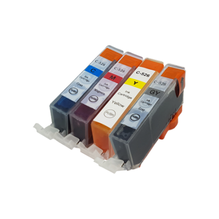 Compatible Canon CLI-526 Ink Cartridge Colour Pack (No Black) - 4 Inks