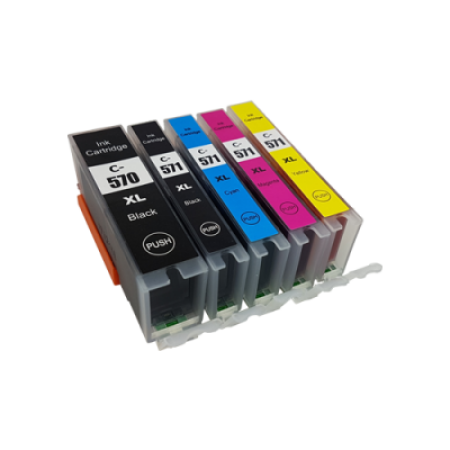 20 x Pack Canon PGI 570 XL Ink Cartridge, CLI 571 XL Compatible PGI570XL,  CLI571XL - Non Oem-Canon Pixma MG Printer Cartridge, TS-Premium