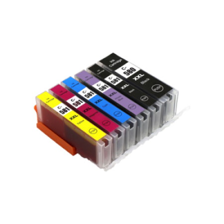 Compatible Canon PGI-580 CLI-581 XXL Ink Cartridge Multipack BK/C/M/Y/PBk/PBlue - 6 Pack 