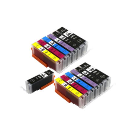 Compatible Canon PGI-580 CLI-581 XXL Ink Cartridge Twin Multipack + Extra PGI-580 Black Ink - 13 Pack BK/C/M/Y/PBk/PBlue