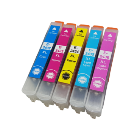 Compatible Epson 24XL T2422-T2426 Colour Ink Cartridge Multipack C/M/Y/LC/LM
