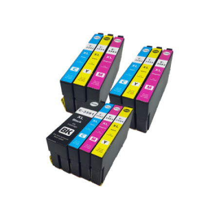 Compatible Epson 35XL Ink Cartridge Colour Mixed Multipack [10 Pack] BK/C/M/Y