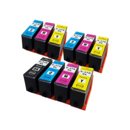 Compatible Epson 378XL Ink Cartridge Colour Mixed Multipack [10 Pack] BK/C/M/Y