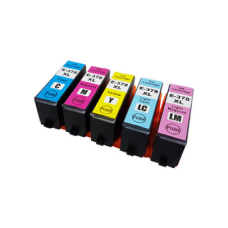 Compatible Epson 378XL Ink Cartridge Photo Colour Multipack [5 Pack] C/M/Y/LC/LM 