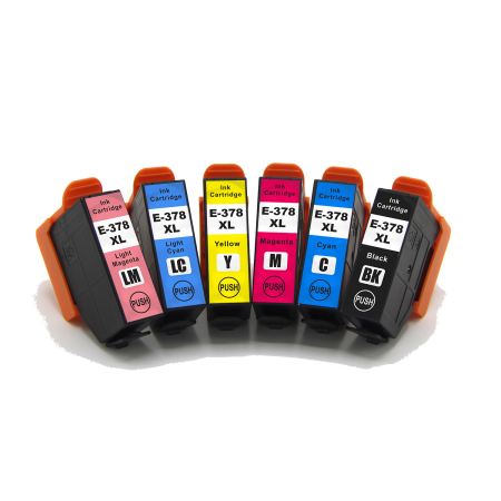 Compatible Epson 378XL T3798 Ink Cartridge Multipack [6 Pack] BK/C/M/Y/LC/LM
