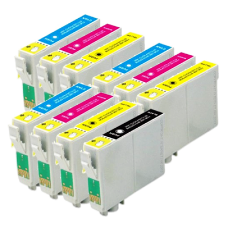 Compatible Epson T0551-T0554 Colour Mixed Multipack - 10 Inks