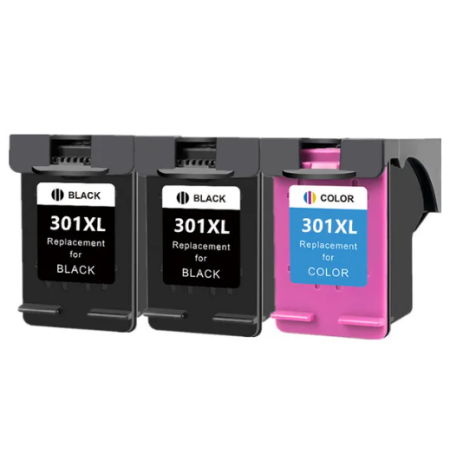 Compatible HP 301 Super XL Black x 2 + Colour x 1 Ink Cartridge Triple Pack