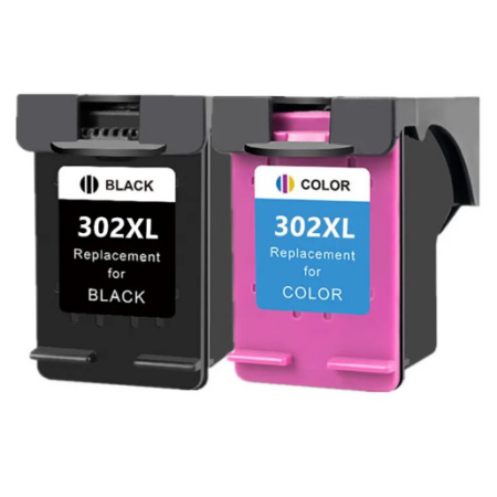 HP 302 Black & Tri-Colour Original Ink Cartridges, Pack of 2, Instant Ink  Compatible