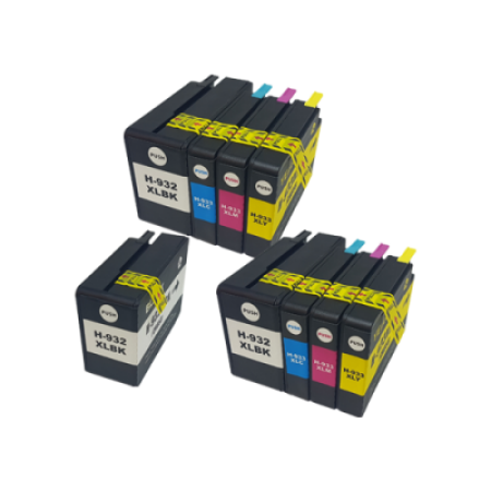 Compatible HP 932XL 933XL Ink Cartridge Twin Multipack + Extra Black - 9 Inks