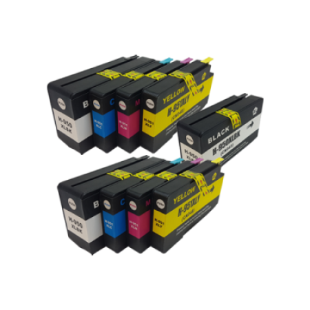 Compatible HP 950XL 951XL Ink Cartridge TWIN Multipack + FREE Black Ink - 9 Inks
