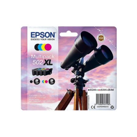 Epson 502XL Binoculars Original Multipack Ink Cartridges BK/C/M/Y - Special Offer