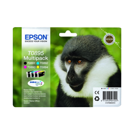 Epson T0895 Multipack (T0891-T0894) Original Ink Cartridges BK/C/M/Y