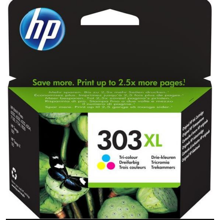 HP 303XL Original Colour Ink Cartridge T6N03AE 10ml