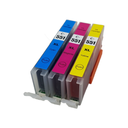 Compatible Canon CLI-551XL Ink Cartridge Colour Pack - 3 Inks