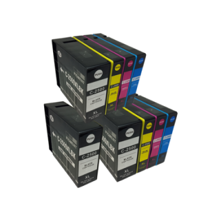 Compatible Canon PGI-2500XL Ink Complete Twin Multipack + Extra Black - 9 Inks
