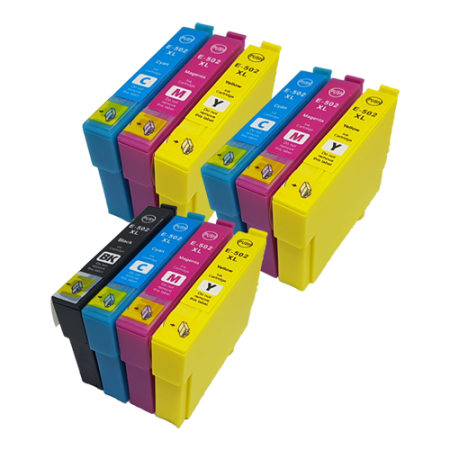 Compatible Epson 502XL Ink Cartridge Colour Mixed Multipack [10 Pack] BK/C/M/Y