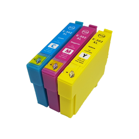 Compatible Epson 502XL Ink Cartridge Colour Pack [3 Pack] C/M/Y High Capacity