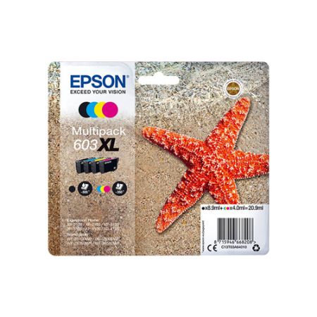 Epson 603XL Ink Cartridge Original 4 Pack - C13T03A64010