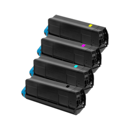 Compatible OKI 42127405/06/07/08 High Capacity Toner Cartridge Multipack - 4 Toners