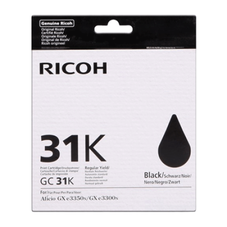 Ricoh GC31K Original Black Gel Ink Cartridge 405688