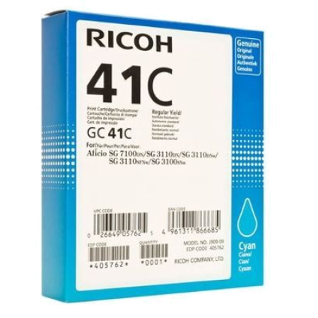 Ricoh GC41C Cyan Gel Ink Cartridge 405762