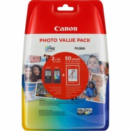 Canon PG-540L/CL-541XL Original Ink Cartridges & Special Offer Paper Pack