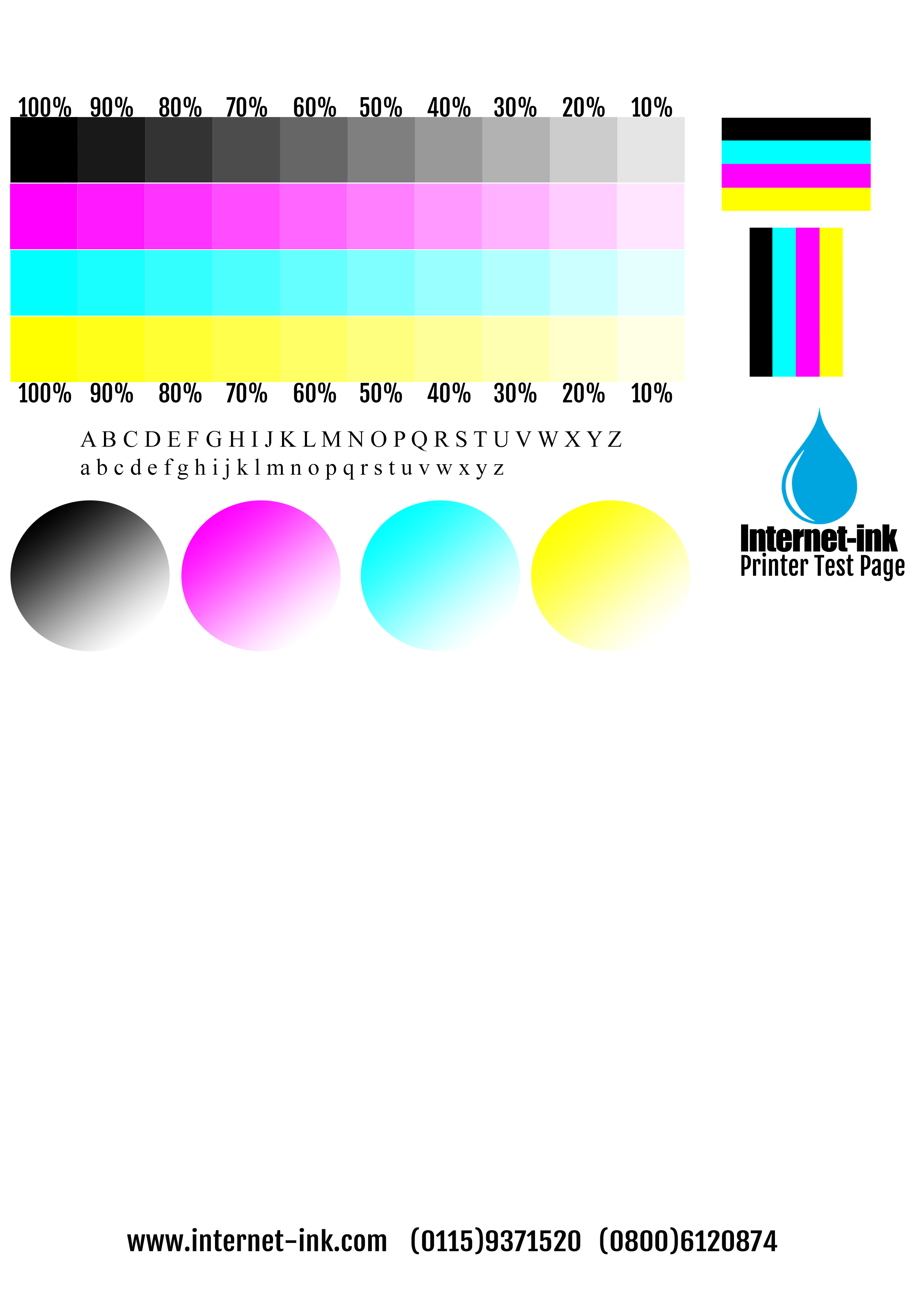 utilgivelig Land Svaghed Colour Test Page | Internet Ink